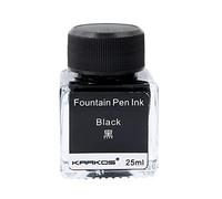 Surakey Encre de Stylo-Plume en Verre d'encre, Encre de Calligraphie, Encre sans Carbone, 10 Couleurs Encre pour Stylo Plume, pour L'écriture, La Peinture, Le Marquage, Les Graffitis, 25ML Encre Noir