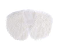 Surakey Femme Viking Col en Fausse Fourrure Écharpe Vintage Chaude d'hiver Châle en Fausse Fourrure Deguisement Viking Cosplay Femme Viking Accessoire de CostumeBlanc/Type 2