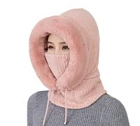 Surakey Hiver Chaud Tricoté Bonnet Et Ensembles De Cache-Cou,Cagoule Polaire Hiver Femme Balaclava Chapeau Multifonction Bonnet Tour de Cou Chapeau Ski Coupe-Vent Outdoor Moto Montagne Camping