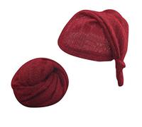 Surakey Nouveau-né Wrap, Chapeau de Bébé, Photographie Accessoires, Photo Prop Couverture Shaggy Tapis, Vin Rouge