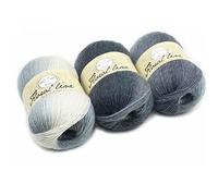 Surakey Pelote de Laine à Tricoter En Mohair Et Cachemire Doux 400m - Fils Coton Arc-en-Ciel Pour Tricot Ou Crochet DIY - Châle, Écharpe