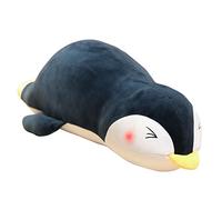 Surakey Pingouin Peluche Kawaii Peluche Pingouin Coussin Animal Coussin Doux Pingouin Poupée Oreiller en Peluche Moelleux Confort Enfants Étreindre Oreiller Peluche Anniversaires Cadeau 60CM Marine