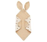 Surakey Serviette de Bébé, Mousseline de Coton Nouveau-né Consolateur Doudou Bébé, Doudou Lapin Serviette Apaisante D'Eveil, Bébé Bavoir Bandana pour Nouveau-né Tollders Filles Garçons