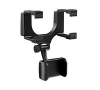 Surakey Support de Téléphone Rétroviseur Voiture Montage, Support de Fixation pour rétroviseur de Voiture Rotatif à 360 Degrés Universal pour Smartphone GPS,Largeur 3 à 5,5 Pouces