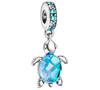 SURALIN 1 PCS Charms Tortue Perle Pendentif Bracelet pour Européen Bracelets Cadeaux de fête des Mères pour Femmes - Bleu Ciel