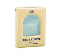 SURALIN 1PCS Mini Album Photo 40 Poches Kpop Photo Card Holder Love Heart Hollow Photo Card Holder kpop Binder Kpop Binder Photo Card Holder pour Photo Collection (Jaune Clair)