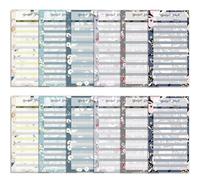 SURALIN 36PCS Accessoires de Planificateur Budgétaire Budget A6 Cartes de Résumé de Plan de Trésorerie en Papier Portable Planificateur Organisateur Budget