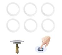 SURALIN 6 Joints d'étanchéité en Silicone, Joint Bonde Lavabo, Bouchons de Trop-Plein en Silicone et Joints d'étanchéité à Ressort pour Baignoires