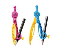 SURALIN Lot de 2 Compas d'Étude Ergonomiques pour Mathématiques et Géométrie Outil de Dessin Rond Boussole avec Boussole à Crayons avec Porte-Stylo