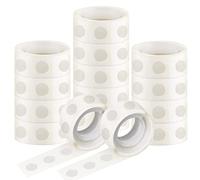 Surard Lot de 1500 pastilles adhésives transparentes de 12 mm - 15 rouleaux de ruban adhésif double face amovible sans trace pour décorations de mariage, loisirs créatifs, fournitures de fête - 100 pièces par rouleau