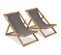 Surat Garden Point set de deux chaises longues en bois