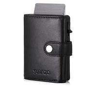 SURAZO Card_Case_Plus_Black, Accessoire de Voyage-Portefeuille à Double pli Mixte, Noir, Universall