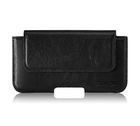SURAZO Étui de Ceinture en Cuir véritable de qualité supérieure - pour Google Pixel 9/9 Pro - Étui Horizontal pour téléphone Portable - avec Passant de Ceinture - Noir