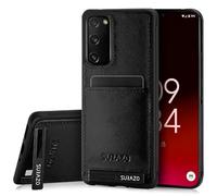 SURAZO Étui de Protection arrière en Cuir véritable de qualité supérieure pour Samsung Galaxy S20 FE 5G - Étui de Protection en Cuir résistant aux Chocs - avec Compartiment pour Cartes, Fonction