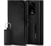 SURAZO Étui de Protection Fin magnétique pour Xiaomi 14 Pro 5G - en Cuir véritable - avec Compartiment pour Cartes, Protection RFID, Porte-clés - À Rabat - Noir