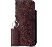 SURAZO Étui de Protection magnétique Intelligent pour Apple iPhone 13 - en Cuir véritable de qualité supérieure - avec Compartiment pour Cartes