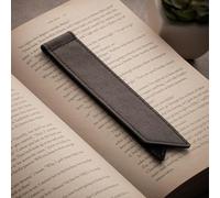 SURAZO Long marque-page en cuir fait à la main - Marque-livre en cuir véritable de qualité supérieure avec doublure intérieure en velours - Design élégant - Noir - Idée cadeau parfaite pour les