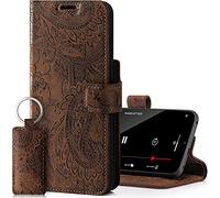 SURAZO Prestige Étui de Protection pour Apple iPhone 13 Pro Max - Étui de Protection en Cuir véritable Premium avec