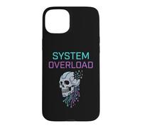 Surcharge du système Cyberpunk Skull Circuit Art Coque pour iPhone 15 Plus