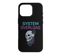 Surcharge du système Cyberpunk Skull Circuit Art Coque pour iPhone 16 Pro