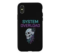 Surcharge du système Cyberpunk Skull Circuit Art Coque pour iPhone X/XS