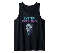 Surcharge du système Cyberpunk Skull Circuit Art Débardeur