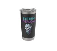 Surcharge du système Cyberpunk Skull Circuit Art Gobelet isotherme en acier inoxydable double paroi