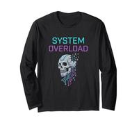 Surcharge du système Cyberpunk Skull Circuit Art Manche Longue