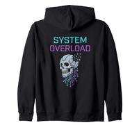 Surcharge du système Cyberpunk Skull Circuit Art Sweat à Capuche