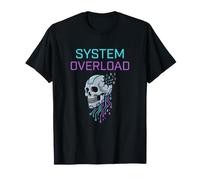 Surcharge du système Cyberpunk Skull Circuit Art T-Shirt