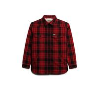 Superdry Borg Check Overshirt Rouge S Femme