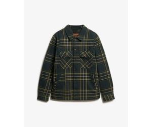 Surchemise Ã carreaux matelassÃ©e Superdry Surplus Bleu L