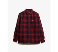 Surchemise à carreaux zippée en laine avec doublure en polaire Superdry Rouge M