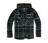 Brandit Chemise-veste à capuche Iron Maiden Checkshirt Eddie Noir/Vert/Blanc XL Homme