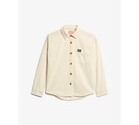 Superdry Chunky Cord Overshirt Beige XL Femme