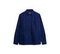 Superdry Merchant Linen Blend Overshirt Bleu S Homme