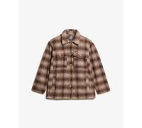 Superdry Veste mi-saison marron / rouge rubis / blanc naturel, Taille S