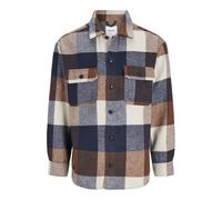 Jack & Jones Chemise JJEBradley Ollie bleu marine/cognac/blanc naturel Taille M