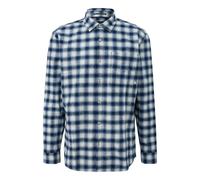 Surchemise manches longues Ã carreaux et patte de boutonnage QS Bleu S
