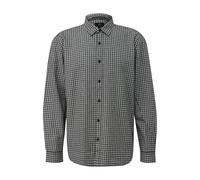 Surchemise manches longues en flanelle Ã fermeture boutonnÃ©e QS Noir 2XL