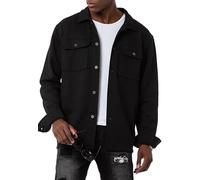 Surchemise Oversize au Design Minimaliste - Veste Chemise idéale pour des Looks décontractés Noir S