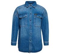 Surchemise Femme SUPERDRY Denim Overshirt - Bleu - Manches longues - Col chemise M
