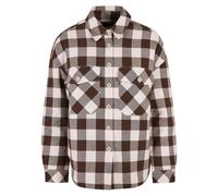Urban Classics Ladies Flanell Padded Overshirt Pink/brown Taille: XS | Surchemises Outlet | Femme | Rose