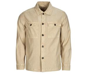 Surchemises hommes Gant REG COT/LINEN OVERSHIRT Beige EU L