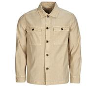 Surchemises hommes Gant REG COT/LINEN OVERSHIRT Beige EU S