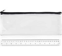 Surcotto Combinaison de règle, 32 cm Transparent-Noir-2, 32 cm, Trousse à crayons