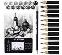 Surcotto Lot de 12 crayons à dessin professionnels pour artiste, débutant, étudiant, designer