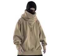 Surdimensionné Streetwear Ninja Pull à capuche Hip Hop à manches longues décontracté à col roulé Pull à capuche à double encolure Sweat à capuche Techwear Sweat à capuche Punk Vêtements japonais Y2K,