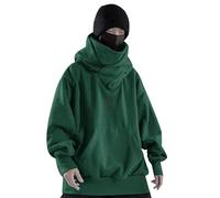 Surdimensionné Streetwear Ninja Pull à capuche Hip Hop à manches longues décontracté à col roulé Pull à capuche à double encolure Sweat à capuche Techwear Sweat à capuche Punk Vêtements japonais Y2K,