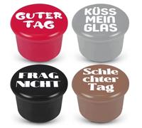 SURDOCA Bouchon Bouteille Vin Bouchon Vin 4 Silicone Bouchon Liege Bouchon Bouteille Bouchon Liege Bouteille Vin, Gadget Cuisine Bouchon Champagne, Gadget Insolite Utile, Cadeau Femme Original Utile